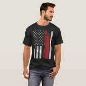 Cool US American Flag Semi Truck Driver 18 Wheeler T-Shirt (Vorne ganz)