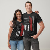 Cool US American Flag Semi Truck Driver 18 Wheeler T-Shirt (Unisex)