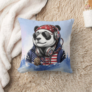 Cool USA Panda – Patriotic Red, White & Blue Panda Kissen