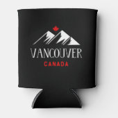 Cool Vancouver Canada Mountains Maple Leaf Dark Dosenkühler (Vorderseite)