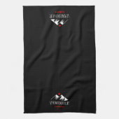 Cool Vancouver Canada Mountains Maple Leaf Dark Geschirrtuch (Vertikal)