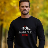 Cool Vancouver Canada Mountains Maple Leaf Dark Sweatshirt