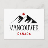 Cool Vancouver Canada Mountains Maple Leaf Postkarte (Vorderseite)