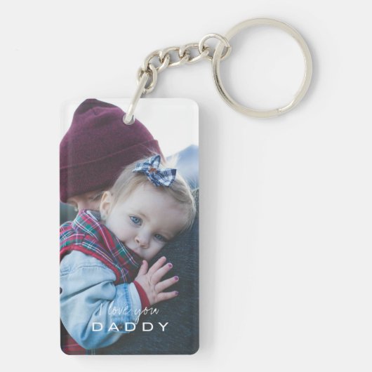Cool Vater Foto Schlüsselanhänger (Rückseite)