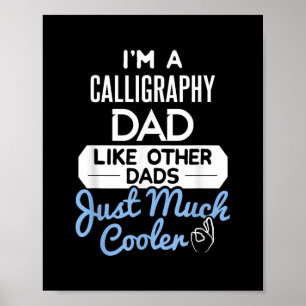 Cool Vatertag Design Calligraphy Vater Poster