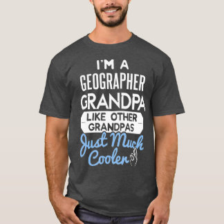 Cool Vatertag Design Geographen Opa T-Shirt