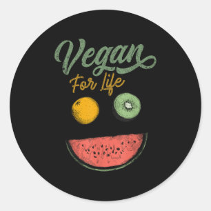 Cool Vegan für Lebensgefährte Ernährung Pflanze Er Runder Aufkleber