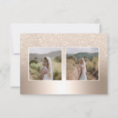 Cool vergoldeter Glitzer Metallic ombre 3 Fotos Sw Dankeskarte (Rückseite)