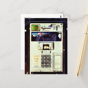 COOL Verlassener Münzfernsprecher Postkarte