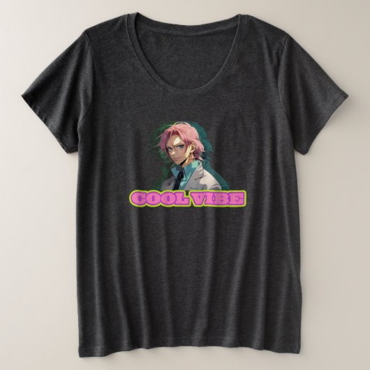 Cool Vibes Große Größe T-Shirt (Design vorne)