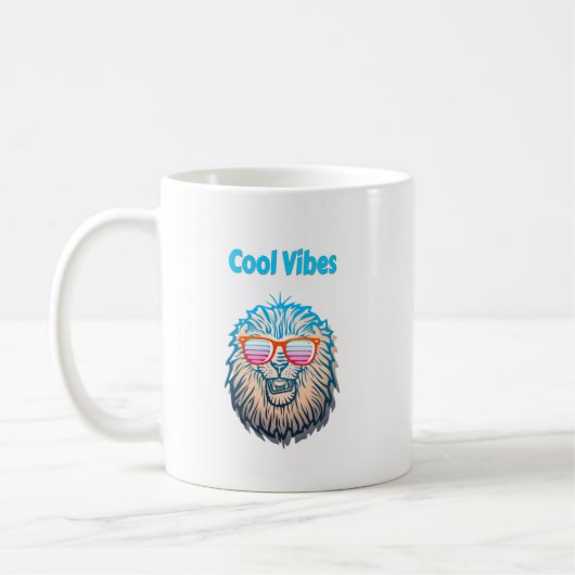 Cool Vibes Lion Kaffee Tasse (Links)