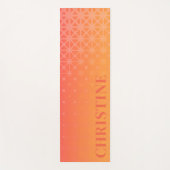 Cool Vibrant Orange Ombre Geometric Yogamatte (Vorderseite)