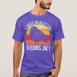 Cool Vintag mag ich Tauben wie Bird T-Shirt