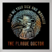 Cool Vintage Plague Doctor   Poster (Vorne)