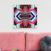 Cool Vintage visuelle Geometrie Leinwanddruck (Insitu (Wohnzimmer))