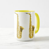 Cool Vintages Saxophon Tasse (VorderseiteRechts)
