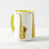 Cool Vintages Saxophon Tasse (Vorderseite Links)
