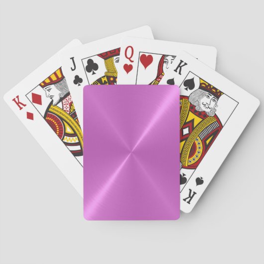 Cool Violet Stainless Shiny Metallic Playing Cards Spielkarten (Rückseite)