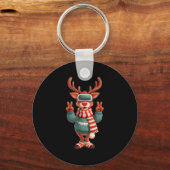 Cool Virtual Reality Reindeer Costume For Adults A Schlüsselanhänger (Vorderseite)