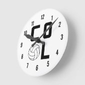Cool Volleyball Runde Wanduhr (Winkel)