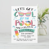 Cool von der Einladung zum Geburtstag des Pools (Stehend Vorderseite)