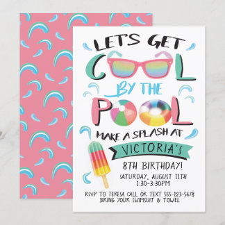 Cool von der Einladung zum Geburtstag des Pools