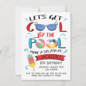 Cool von der "Pool Boy Birthday Party Einladung (Vorderseite)