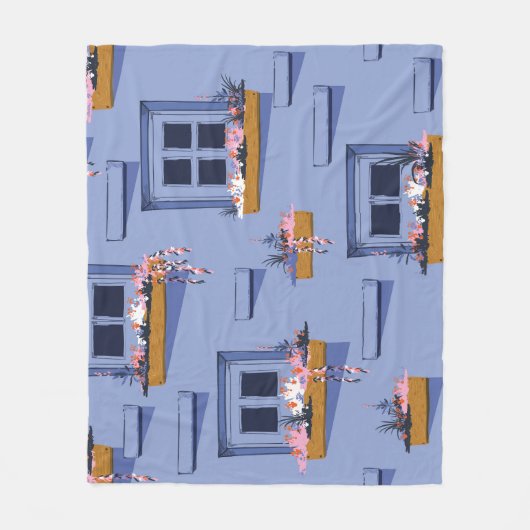 Cool Wall Windows Sommermuster Fleecedecke (Vorderseite)