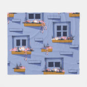 Cool Wall Windows Sommermuster Fleecedecke (Vorderseite (Horizontal))