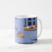 Cool Wall Windows Sommermuster Kaffeetasse (VorderseiteRechts)