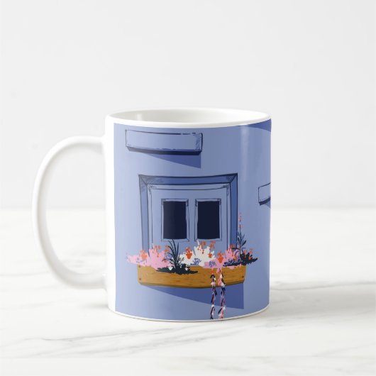 Cool Wall Windows Sommermuster Kaffeetasse (Links)