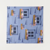 Cool Wall Windows Sommermuster Wandteppich (Vorderseite (Horizontal))