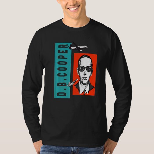 Cool Wanted D B Cooper Sketch Cryptid Urban Legend T-Shirt (Vorderseite)