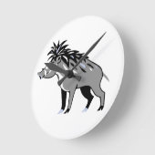 Cool Warty PIG - Tierliebhaber - Warthog - Natur Runde Wanduhr (Winkel)