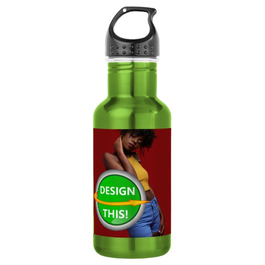 COOL! Wasserflasche (18 oz) Apple Green - Custom (Vorderseite)