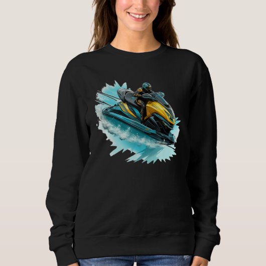 Cool Watersport with Jet Ski Motorist Sweatshirt (Vorderseite)