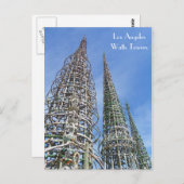 Cool Watts Towers Postcard! Postkarte (Vorne/Hinten)