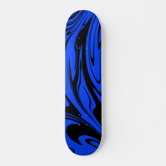 Cool Wave Blue Black Skateboard (Vorne)