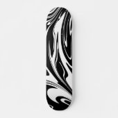Cool Wave Schwarz-weiß Skateboard (Vorne)