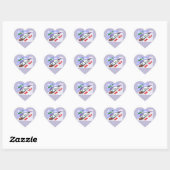 Cool Weihnachten Snowman Heart Sticker (Blatt)