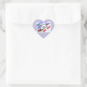Cool Weihnachten Snowman Heart Sticker (Tasche)