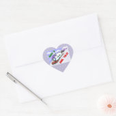 Cool Weihnachten Snowman Heart Sticker (Umschlag)