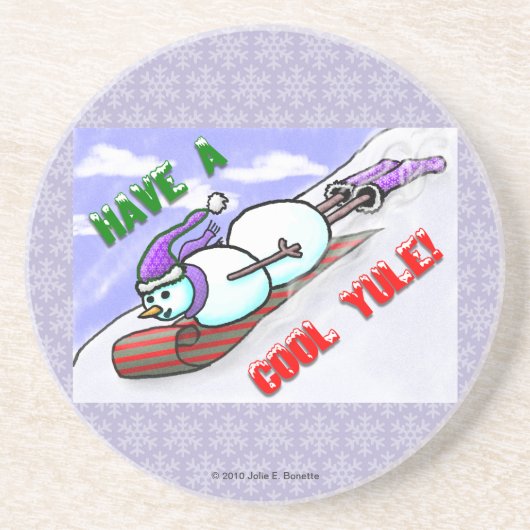 Cool Weihnachten Snowman Untersetzer (Vorne)