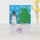 Cool Weihnachten Vibes Karte (Gelbe Blume)