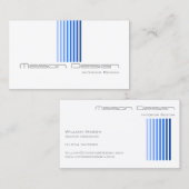 Cool Weiß, Blau und Grau Moderne - Visitenkarte (Vorne/Hinten)