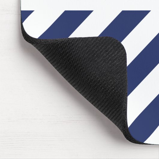 Cool, weiß und blau gestreift mousepad (Ecke)