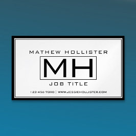 Cool Weiß und Schwarz Beruflich Magnetische Visitenkarte