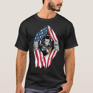 Cool Welder Usa Patriotische Amerikanische Flagge  T-Shirt
