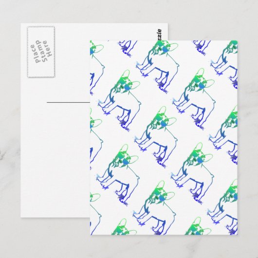 Cool Welpe Postkarte (Vorne/Hinten)