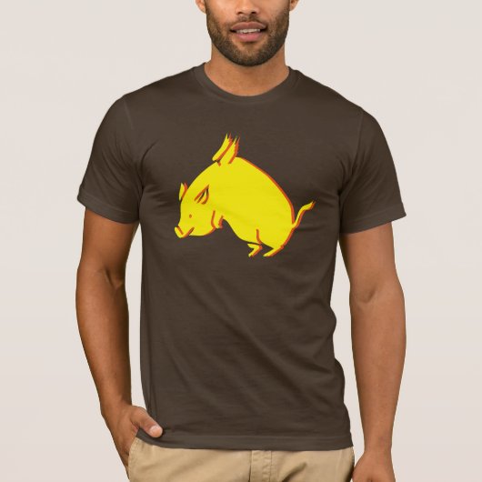 Cool, wenn Schweine Schweine Fliegen Schweine Funn T-Shirt (Vorderseite)